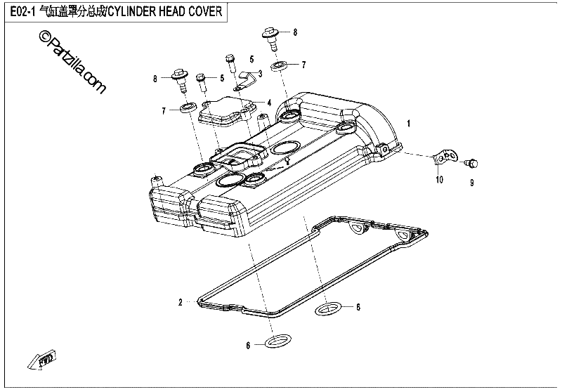 Diagrama de CYLINDER HEAD COVER