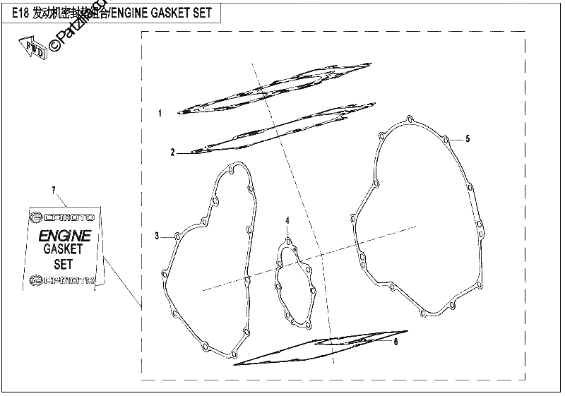 Diagrama de ENGING GASKET SET