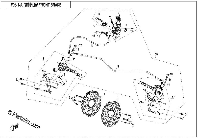 Diagrama de FRONT BRAKE