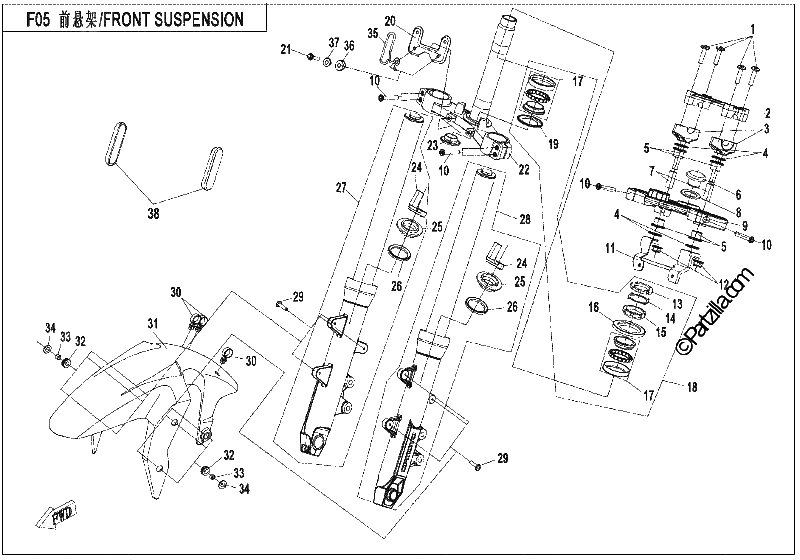 Diagrama de FRONT SUSPENSION