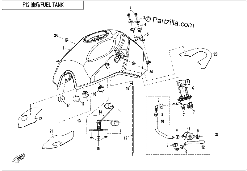 Diagrama de FUEL TANK