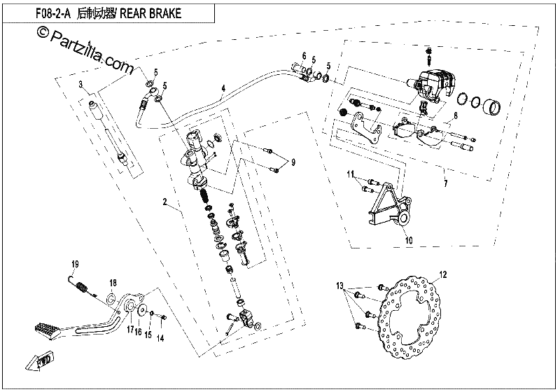 Diagrama de REAR BRAKE