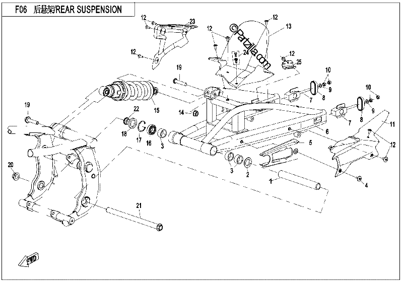 Diagrama de REAR SUSPENSION