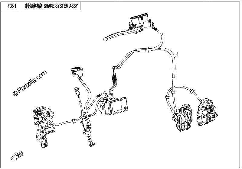 Diagrama de BRAKE SYSTEM ASSY