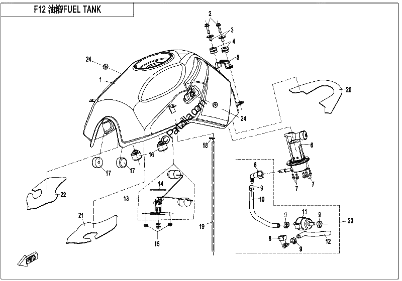 Diagrama de FUEL TANK