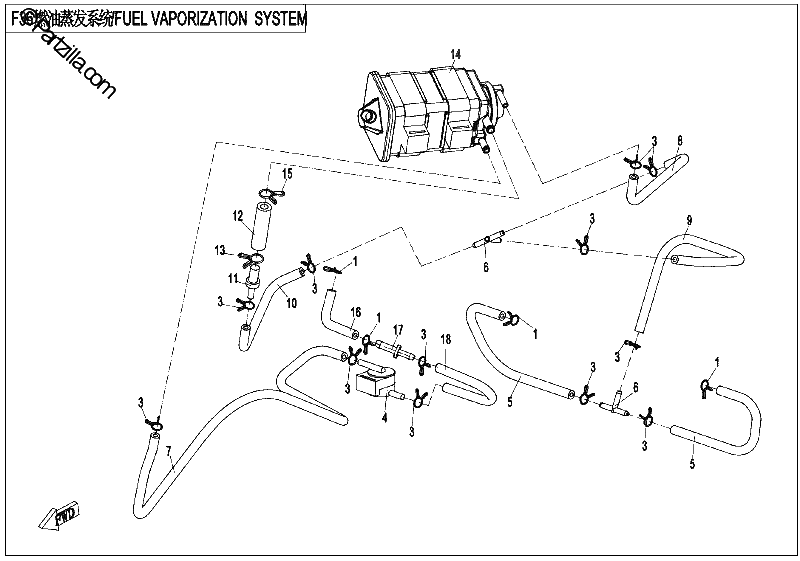 Diagrama de FUEL VAPORIZATION SYSTEM