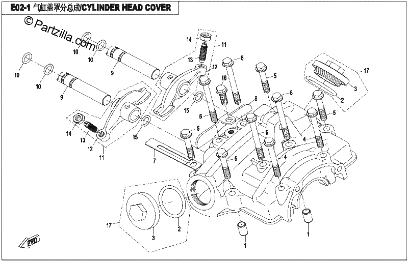 Diagrama de CYLINDER HEAD COVER ASSY