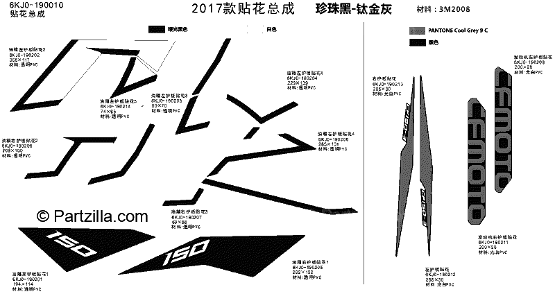 Diagrama de PERAL BLACK TITANIUM GRAY