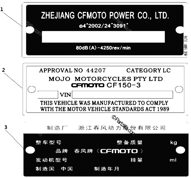 Diagrama de VEHICLE NAMEPLATE