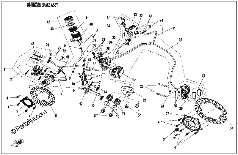 Diagrama de BRAKE ASSY ABS