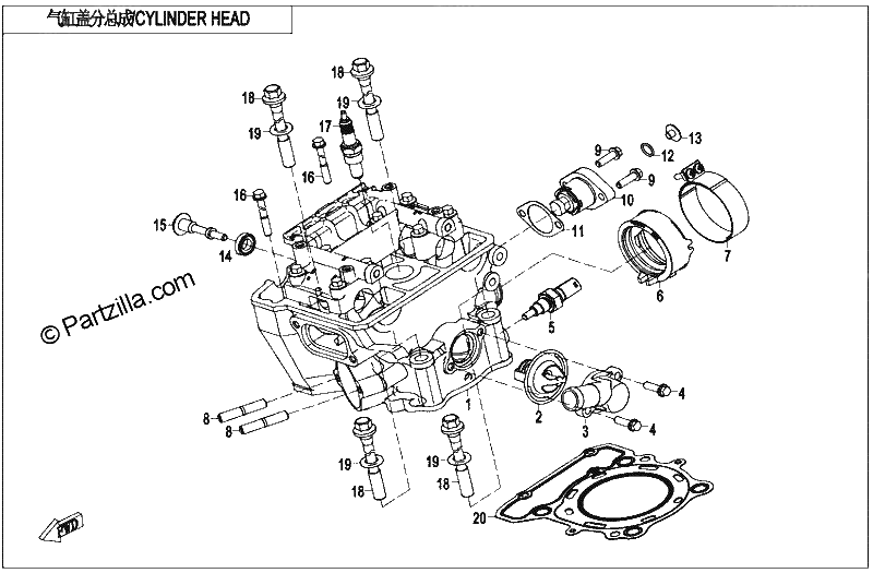 Diagrama de CYLINDER COVER
