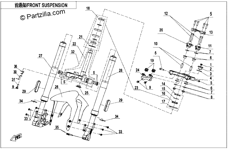 Diagrama de FRONT SUSPENSION