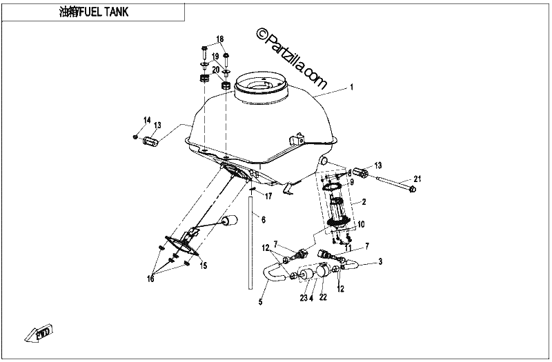 Diagrama de FUEL TANK