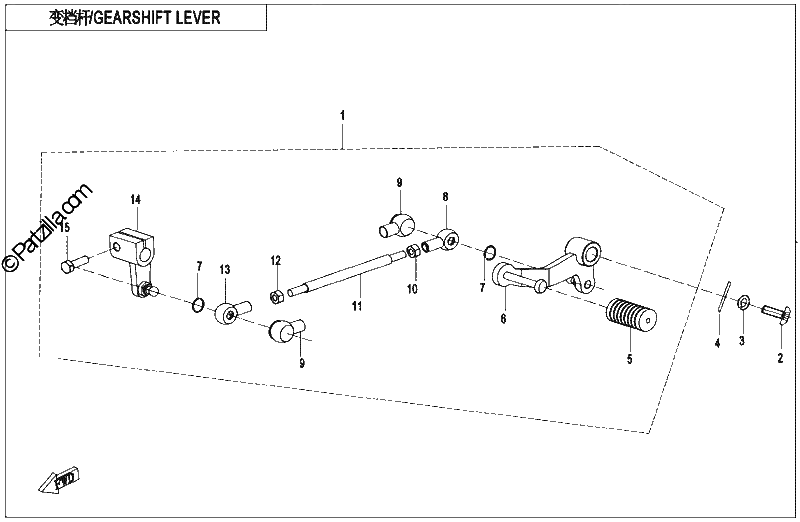 Diagrama de GEARSHIFT LEVER