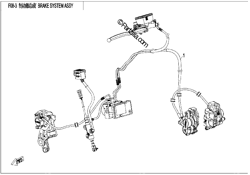 Diagrama de BRAKE SYSTEM ASSY