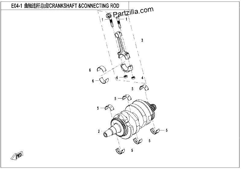 Diagrama de CRANKSHAFT CONNECTING ROD
