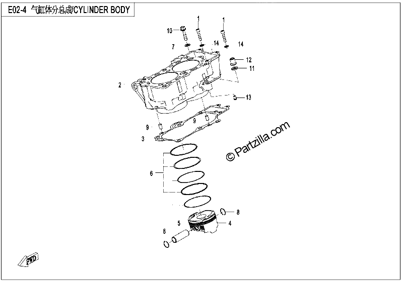 Diagrama de CYLINDER BODY