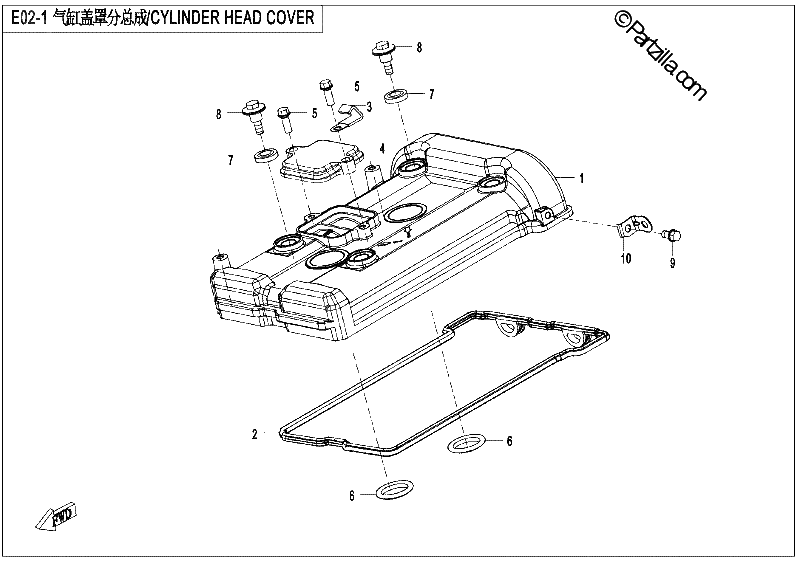 Diagrama de CYLINDER HEAD COVER
