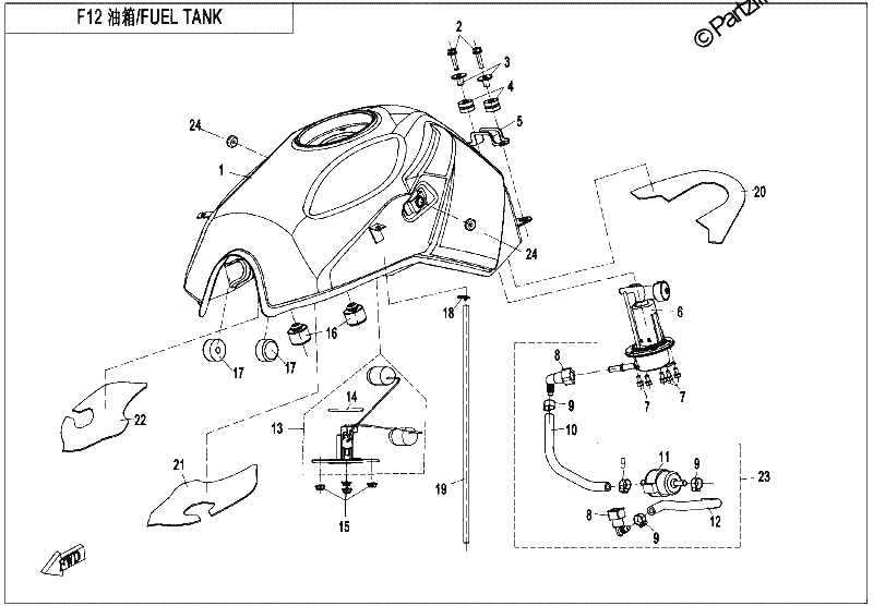 Diagrama de FUEL TANK