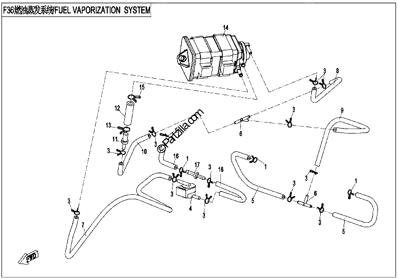 Diagrama de FUEL VAPORIZATION SYSTEM