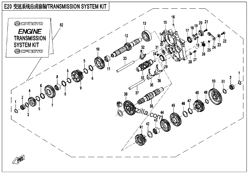 Diagrama de TRANSMISSION SYSTEM KIT