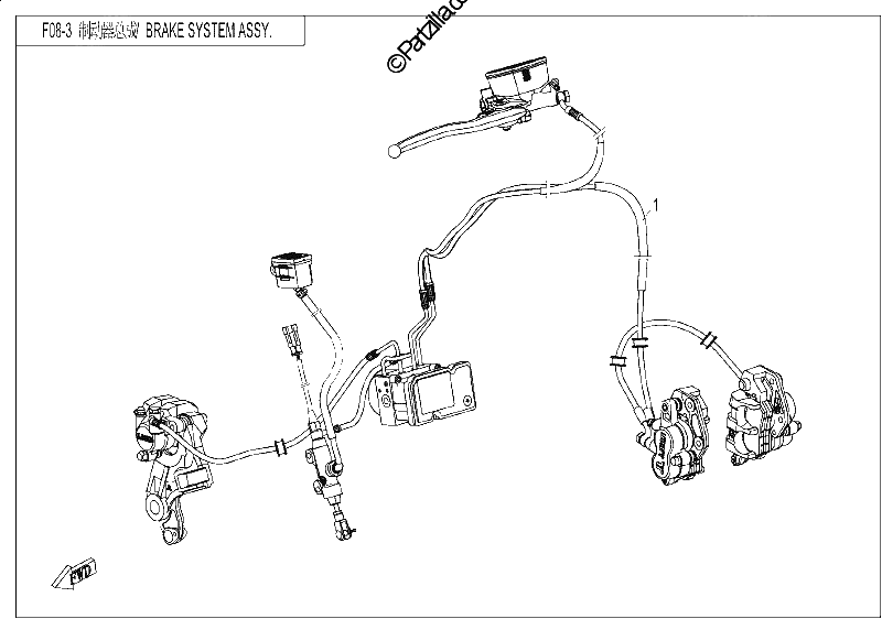 Diagrama de BRAKE ASSY