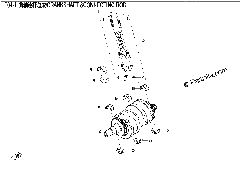 Diagrama de CRANKSHAFT CONNECTING ROD 1