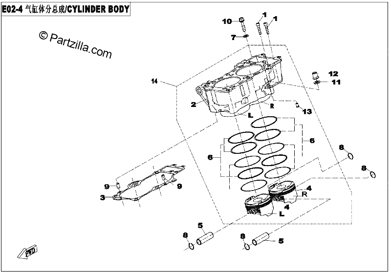 Diagrama de CYLINDER BODY