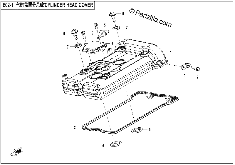 Diagrama de CYLINDER HEAD COVER