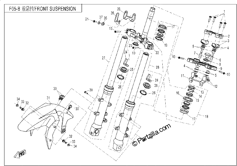Diagrama de FRONT SUSPENSION