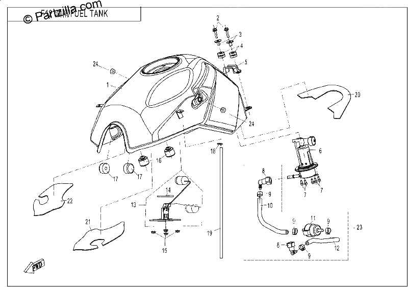 Diagrama de FUEL TANK
