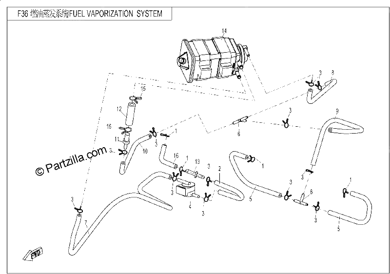 Diagrama de FUEL VAPORIZATION SYSTEM
