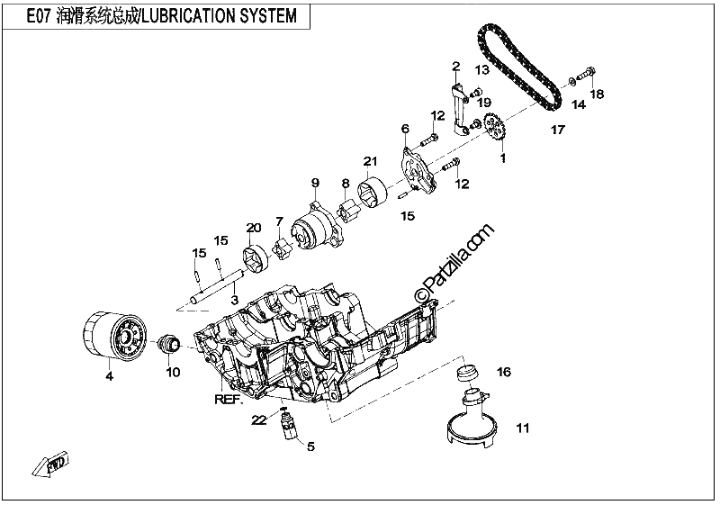 Diagrama de LUBRICATION SYSTEM