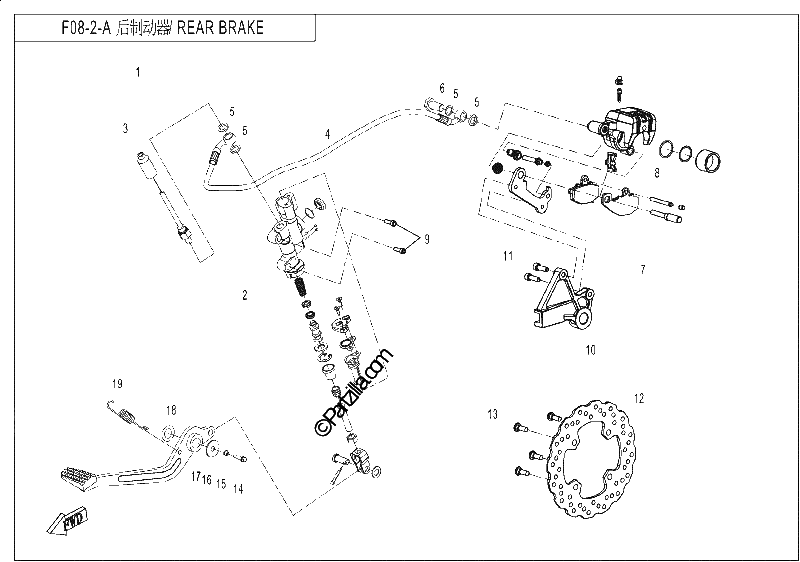 Diagrama de REAR BRAKE
