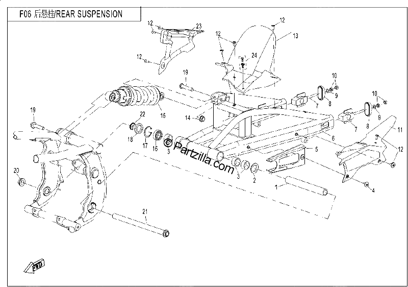 Diagrama de REAR SUSPENSION