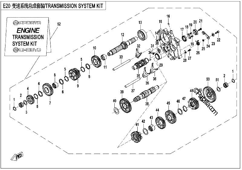 Diagrama de TRANSMISSION SYSTEM KIT