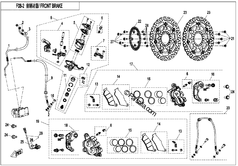 Diagrama de FRONT BRAKE