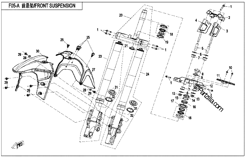 Diagrama de FRONT SUSPENSION