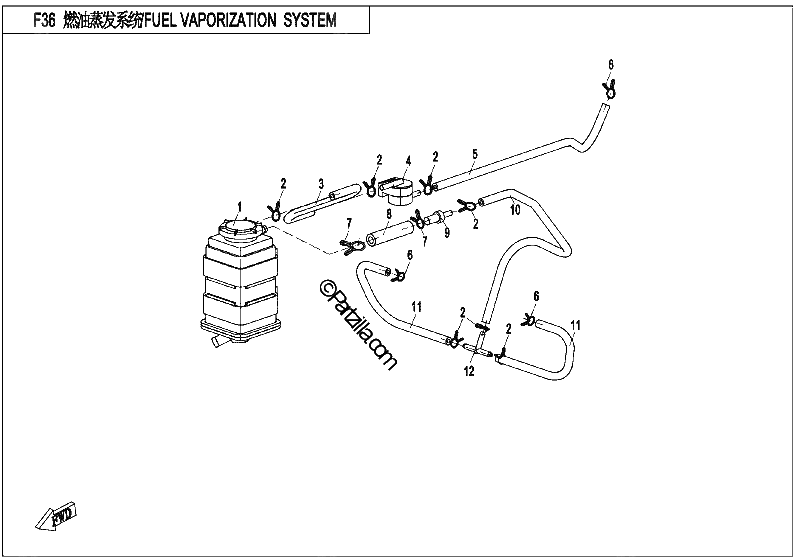 Diagrama de FUEL VAPORIZATION SYSTEM