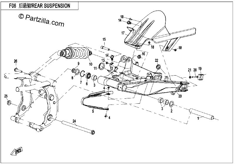 Diagrama de REAR SUSPENSION