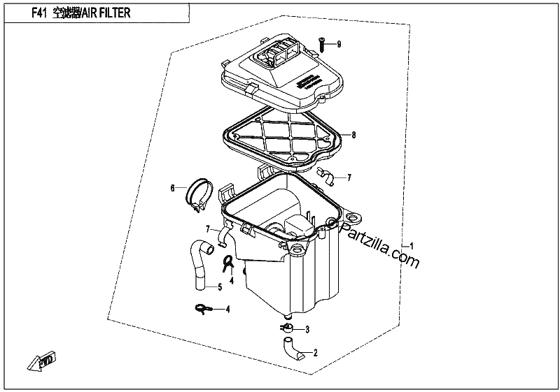 Diagrama de AIR FILTER