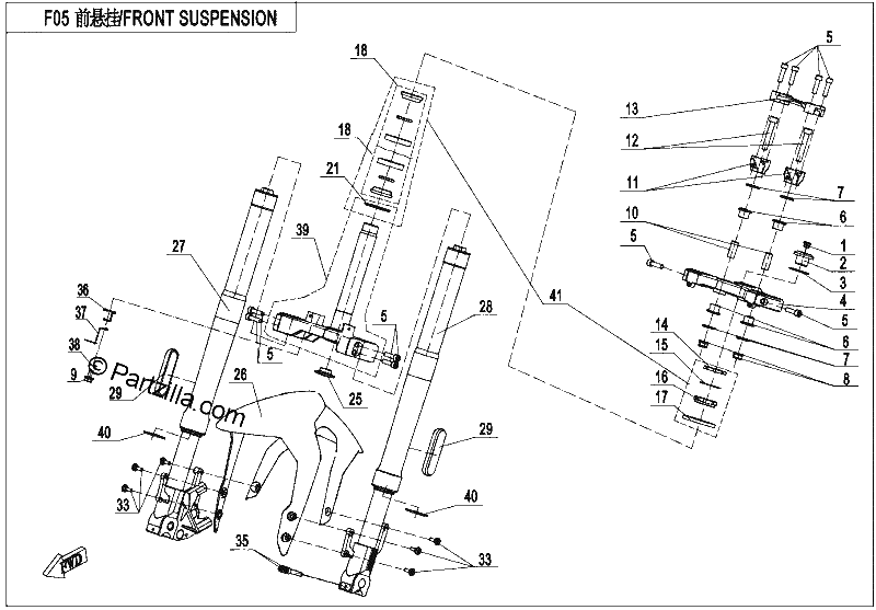 Diagrama de FRONT SUSPENSION