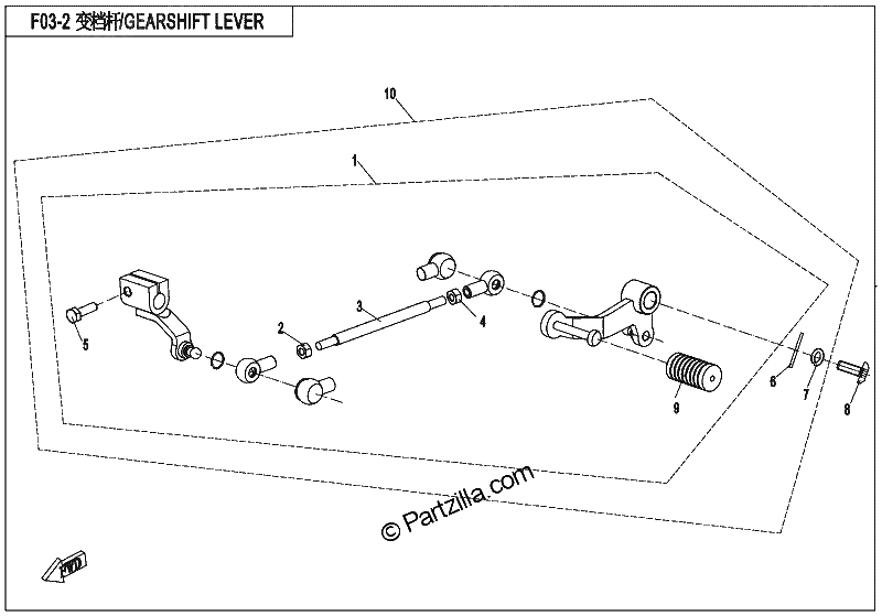 Diagrama de GEARSHIFT LEVER