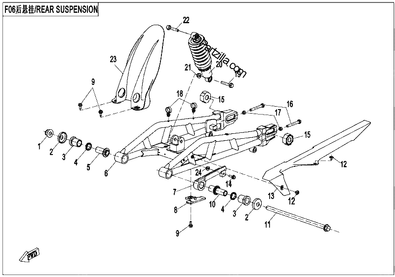 Diagrama de REAR SUSPENSION