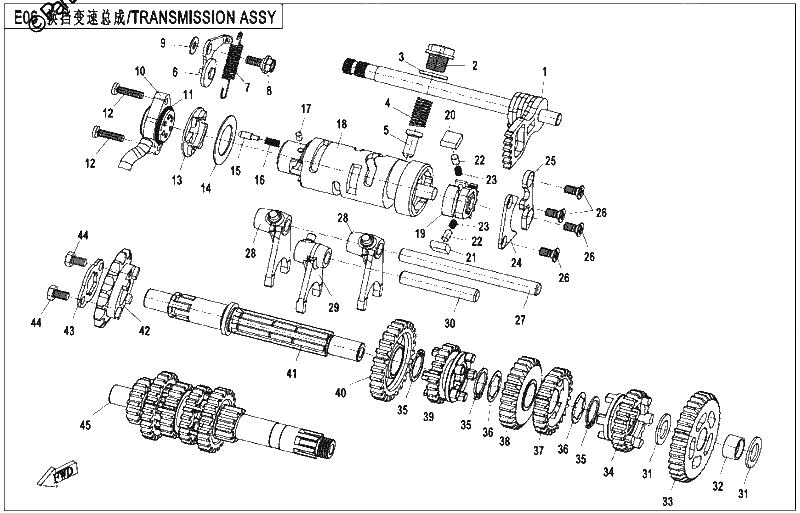 Diagrama de TRANSMISSION ASSY