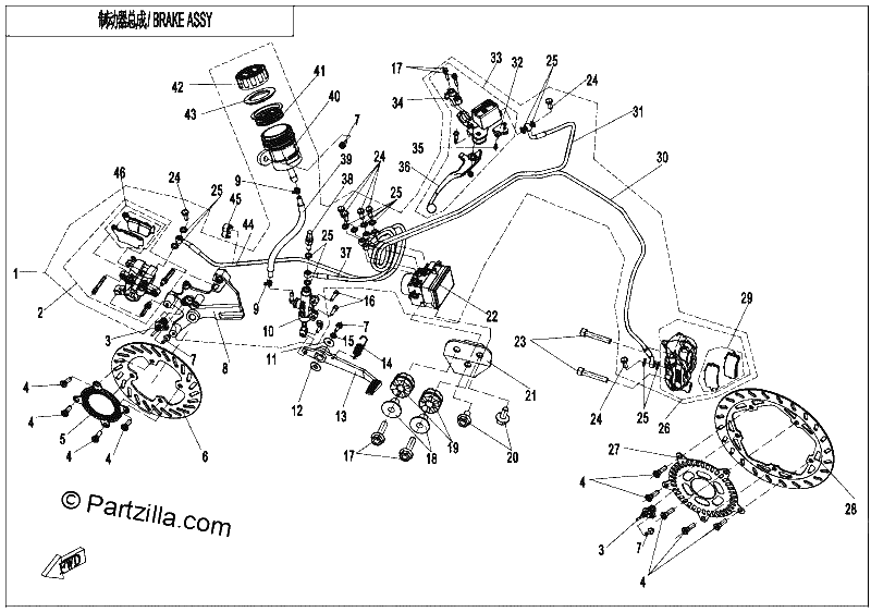 Diagrama de BRAKE ASSY ABS
