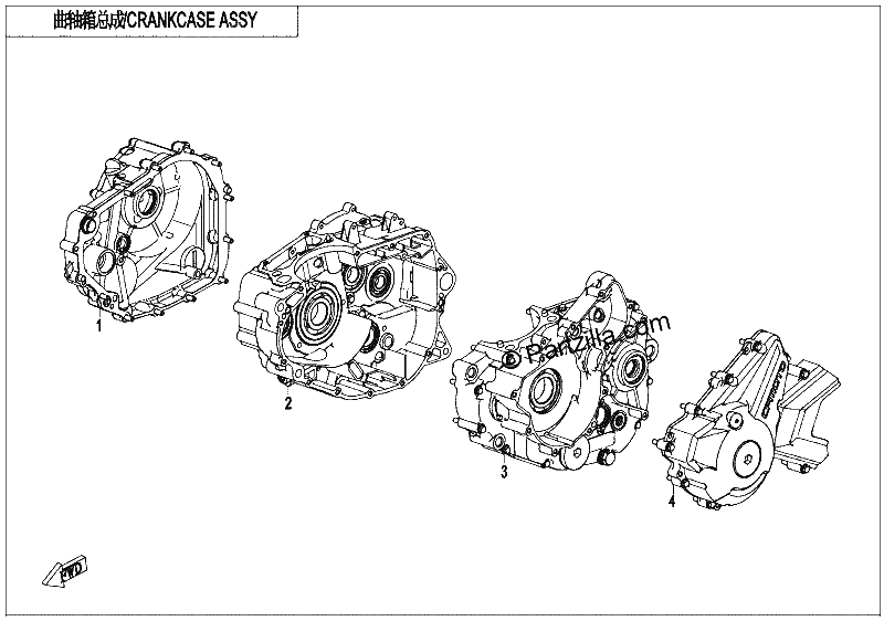 Diagrama de CRANKCASE ASSY