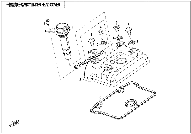 Diagrama de CYLINDER HEAD COVER