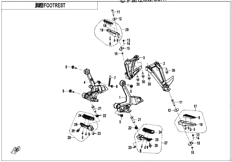 Diagrama de FOOTREST ORDINARY