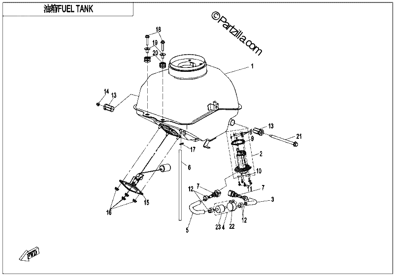 Diagrama de FUEL TANK